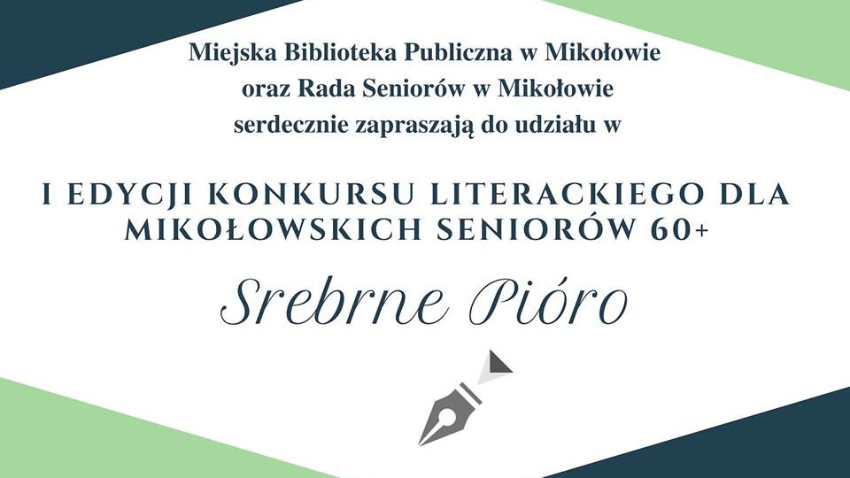 Mikołów: Seniorzy pisarzami? Rusza konkurs literacki Srebrne Pióro