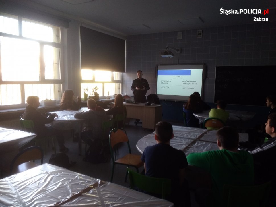 Kolejne spotkanie zabrzańskich profilaktyków z uczniami