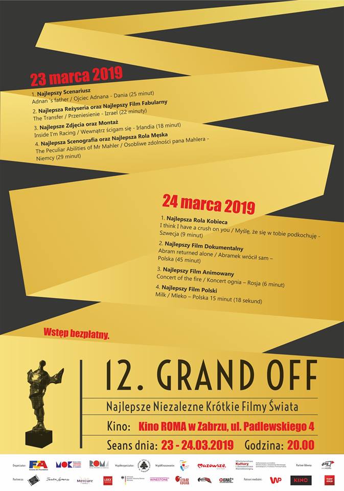 Grand OFF Festiwal w kinie ROMA już ten weekend