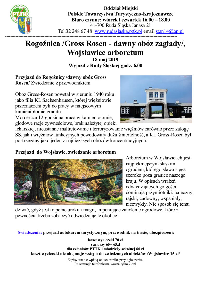 Majowe propozycje krajoznawcze rudzkiego PTTK