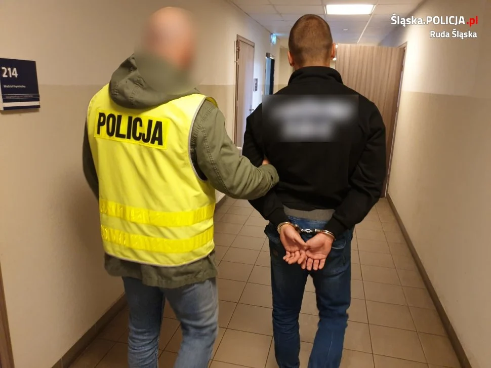Ruda Śląska: 4 pseudokibiców zatrzymanych. Usiłowali pobić i potrącili 25 - latka