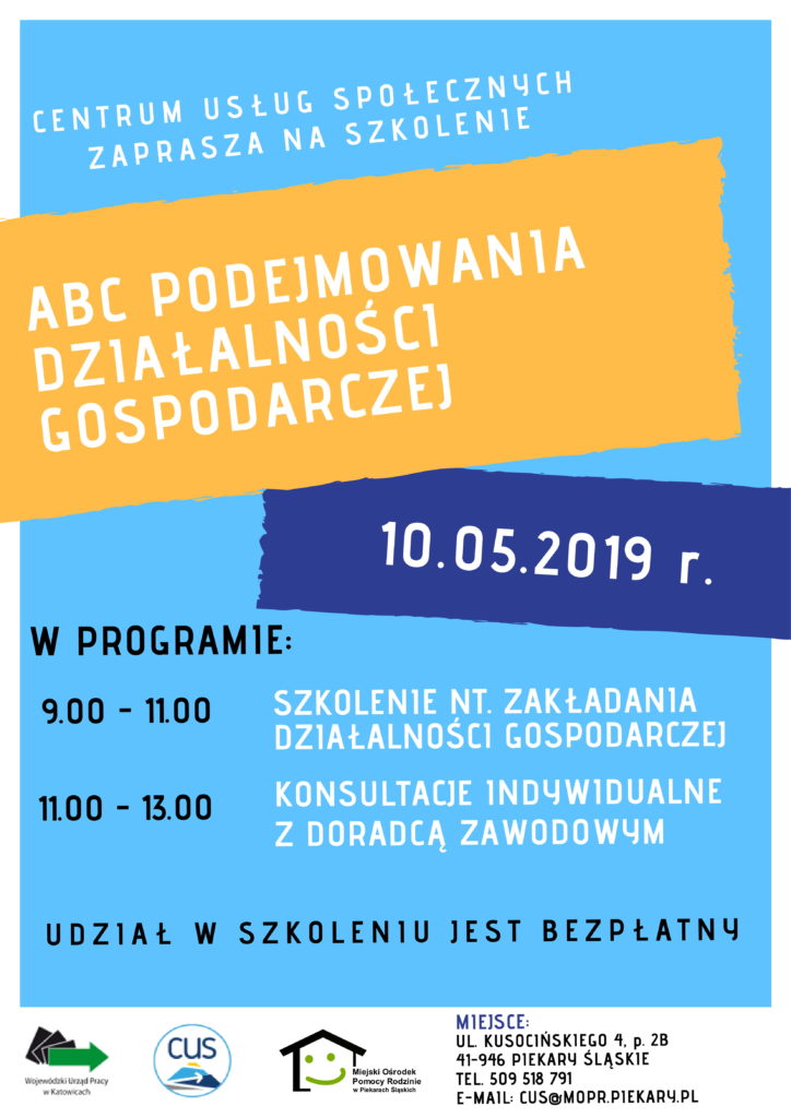 Szkolenie "ABC podejmowania działalności gospodarczej"