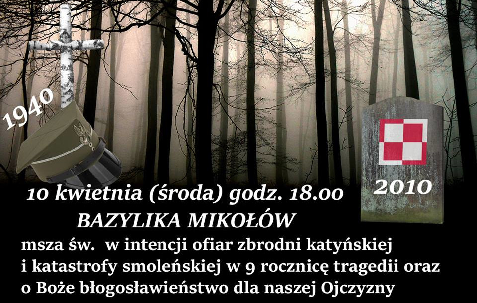 Mikołów: Jutro 9. rocznica katastrofy smoleńskiej. Specjalna Msza Św. w Bazylice