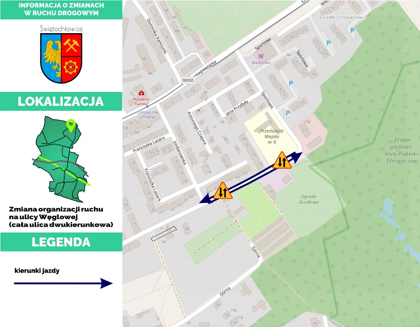 Świętochłowice: Zmiana organizacji ruchu na Węglowej