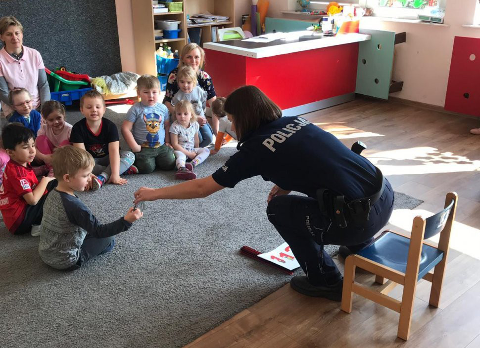 O bezpieczeństwie najmłodszych chorzowian z policyjną maskotką