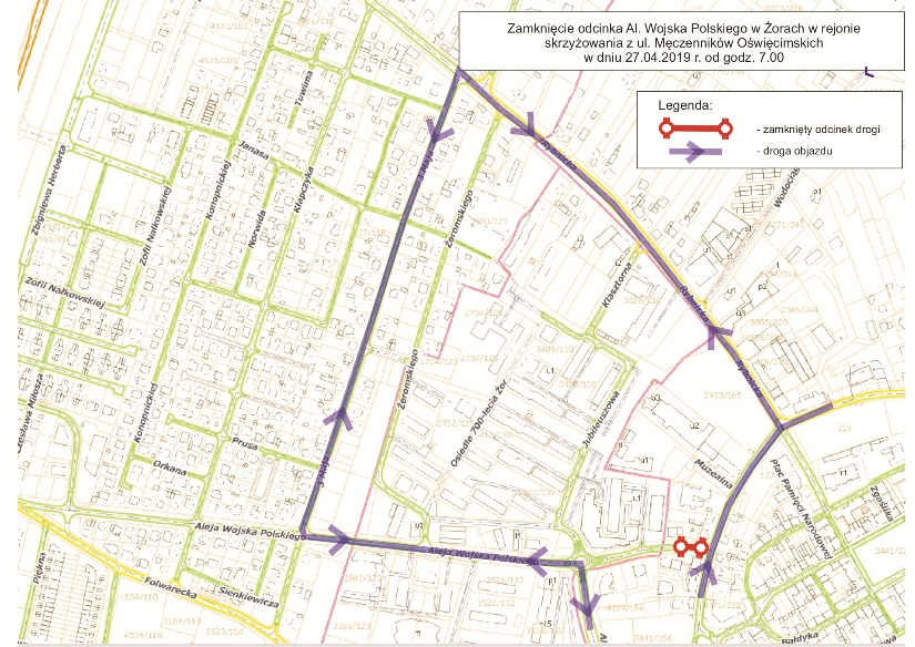Żory: Aleja Wojska Polskiego będzie zamknięta