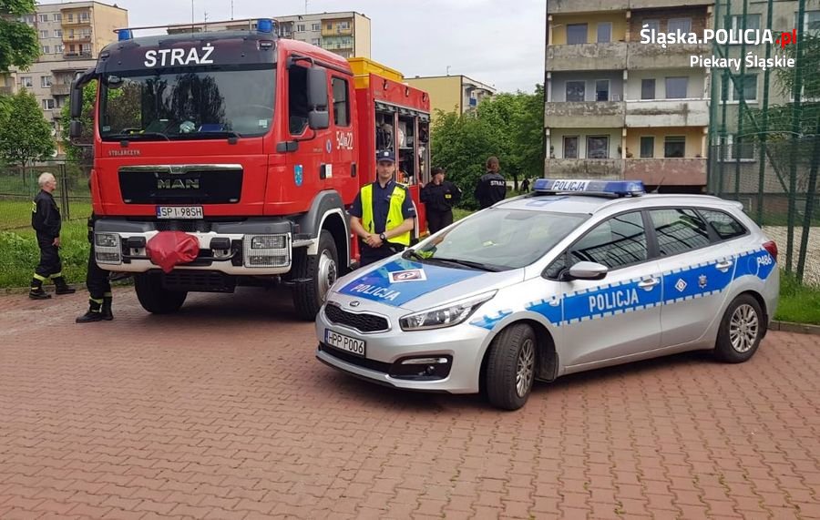 Policjanci obecni podczas Turnieju Pierwszej Pomocy
