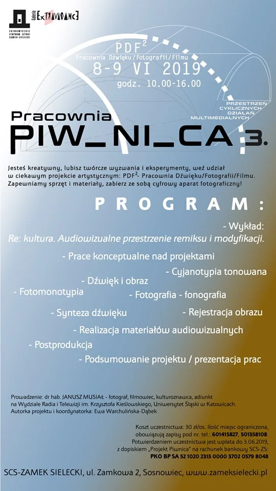 Projekt PIW_NI_CA w Sosnowieckim Centrum Sztuki-Zamek Sielecki