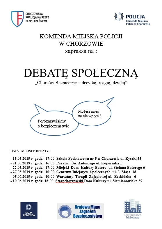 Porozmawiajmy o bezpieczeństwie, bo każdy może mieć na nie wpływ. Zapraszamy na debatę