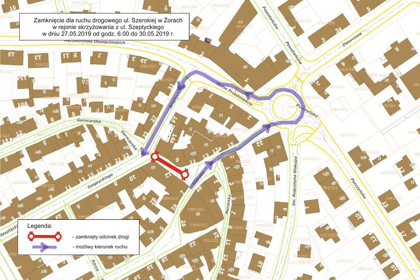 Żory: Ulica Szeroka będzie zamknięta