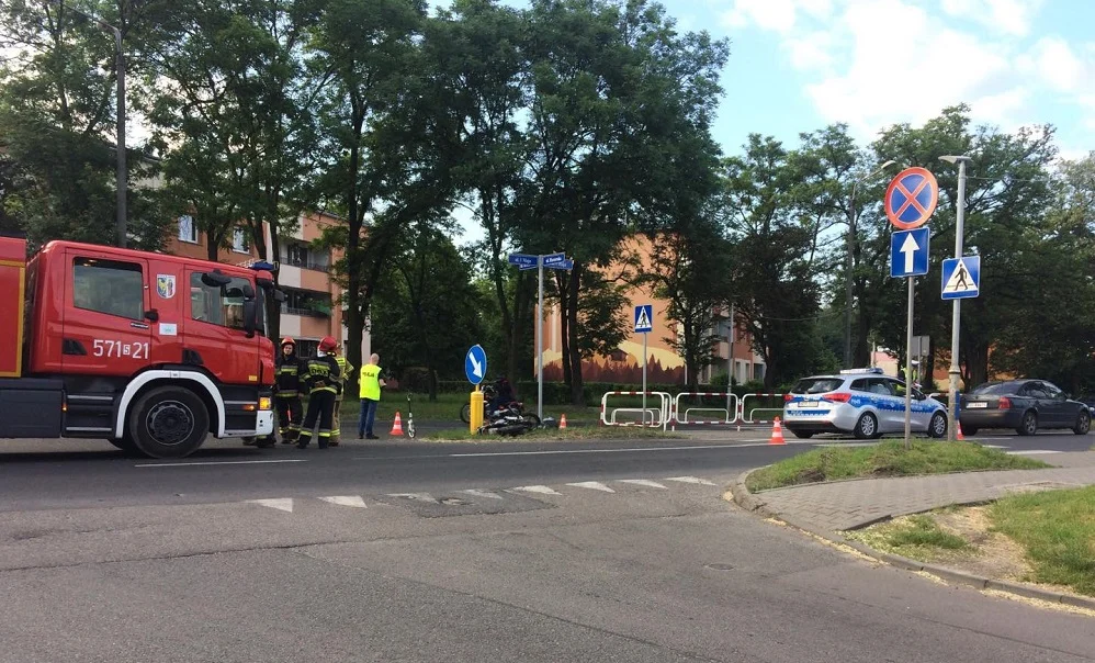 W Halembie na ul. 1 Maja doszło do wypadku. Motocyklistę przewieziono do szpitala