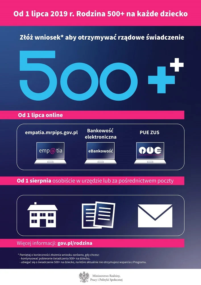 Co zrobić, aby otrzymać świadczenie 500+ na pierwsze dziecko? Sprawdź!