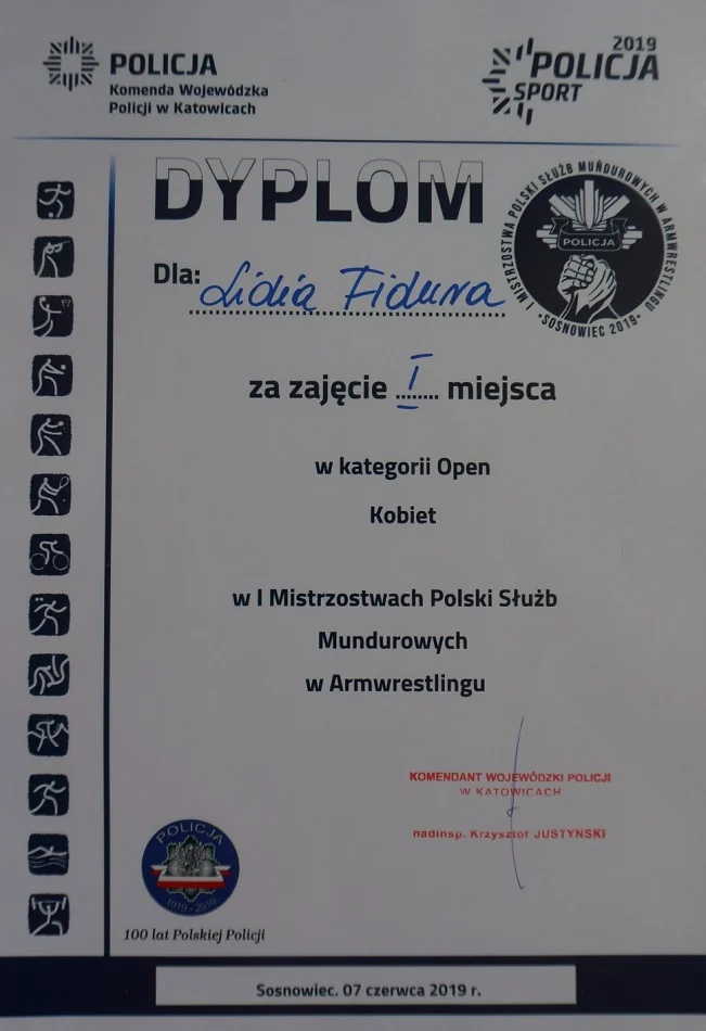 Gliwicka policjantka najsilniejszą w kraju