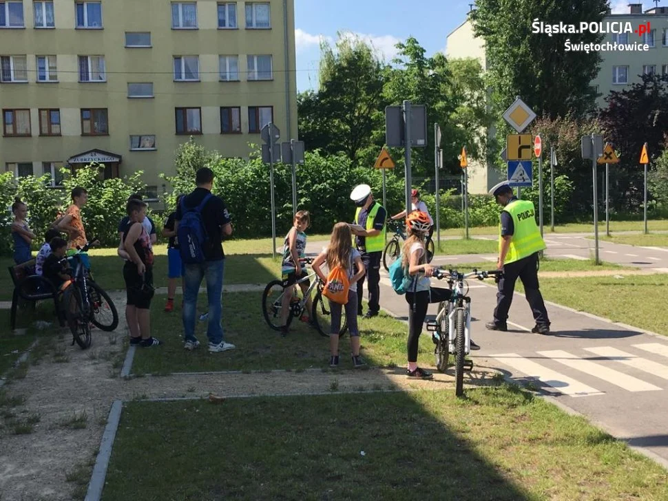 Świętochłowicka młodzież zdawała egzamin praktyczny na kartę rowerową