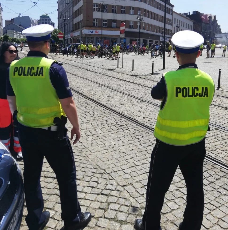 Zabrzańska drogówka zabezpieczała przejazdy rowerzystów