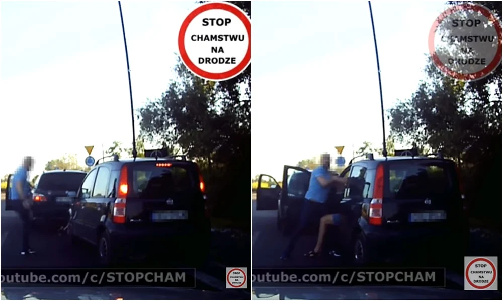 Agresywny kierowca w Rudzie Śląskiej! Zaatakował na zjeździe z DTŚ [WIDEO]