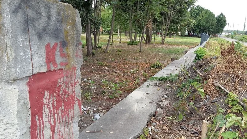 Złodzieje ukradli ogrodzenie parku należącego do Szpitala Miejskiego w Rudzie Śląskiej