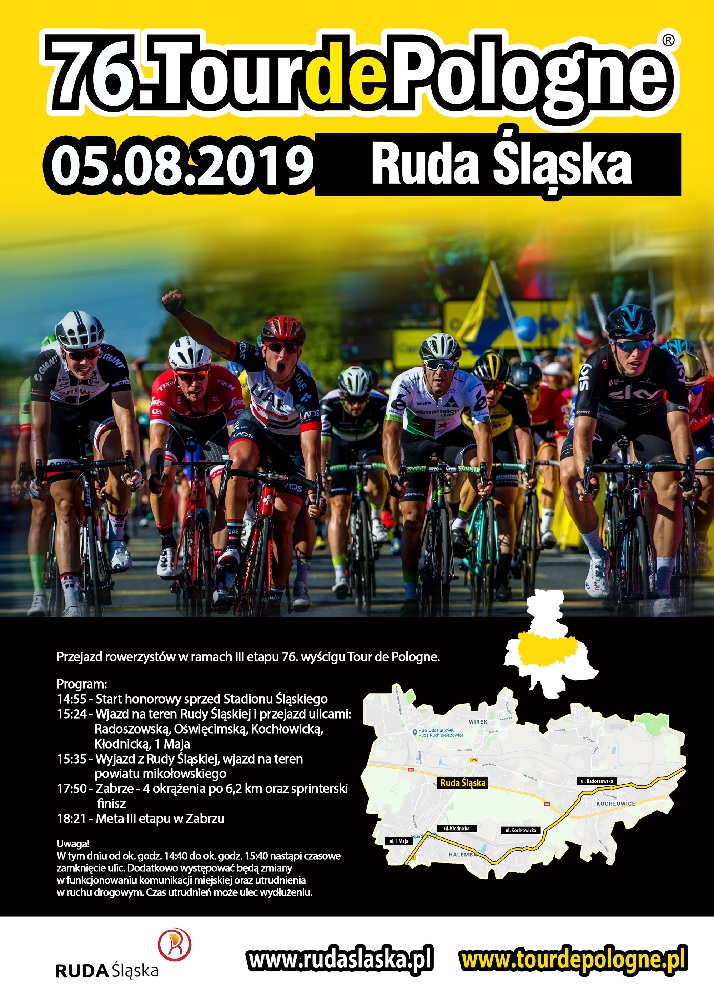 Tour de Pologne w Rudzie Śląskiej! Sprawdź przebieg trasy - będą utrudnienia
