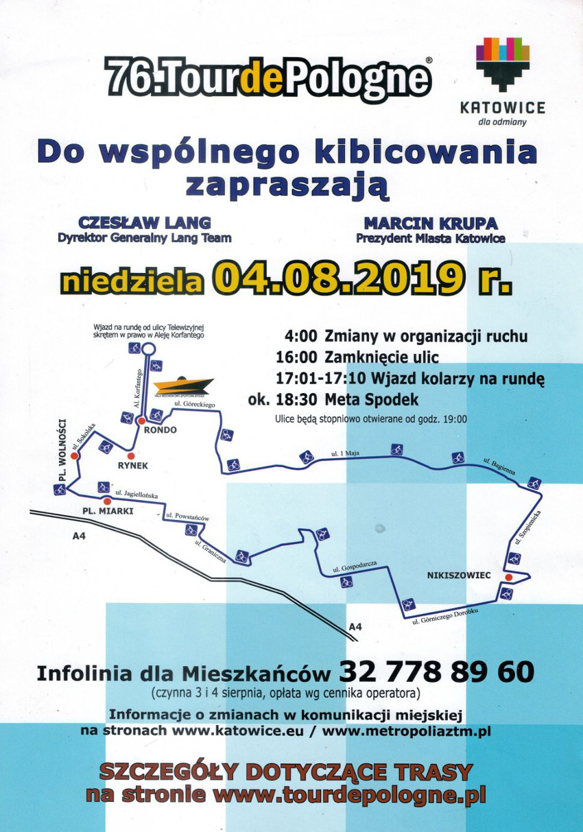 76. Tour de Pologne w Katowicach. Będą utrudnienia