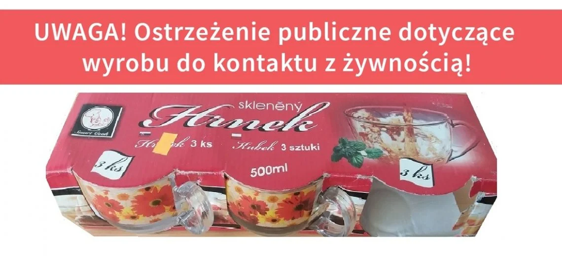 GIS ostrzega: szklane kubki z Czech są zanieczyszczone kadmem i ołowiem