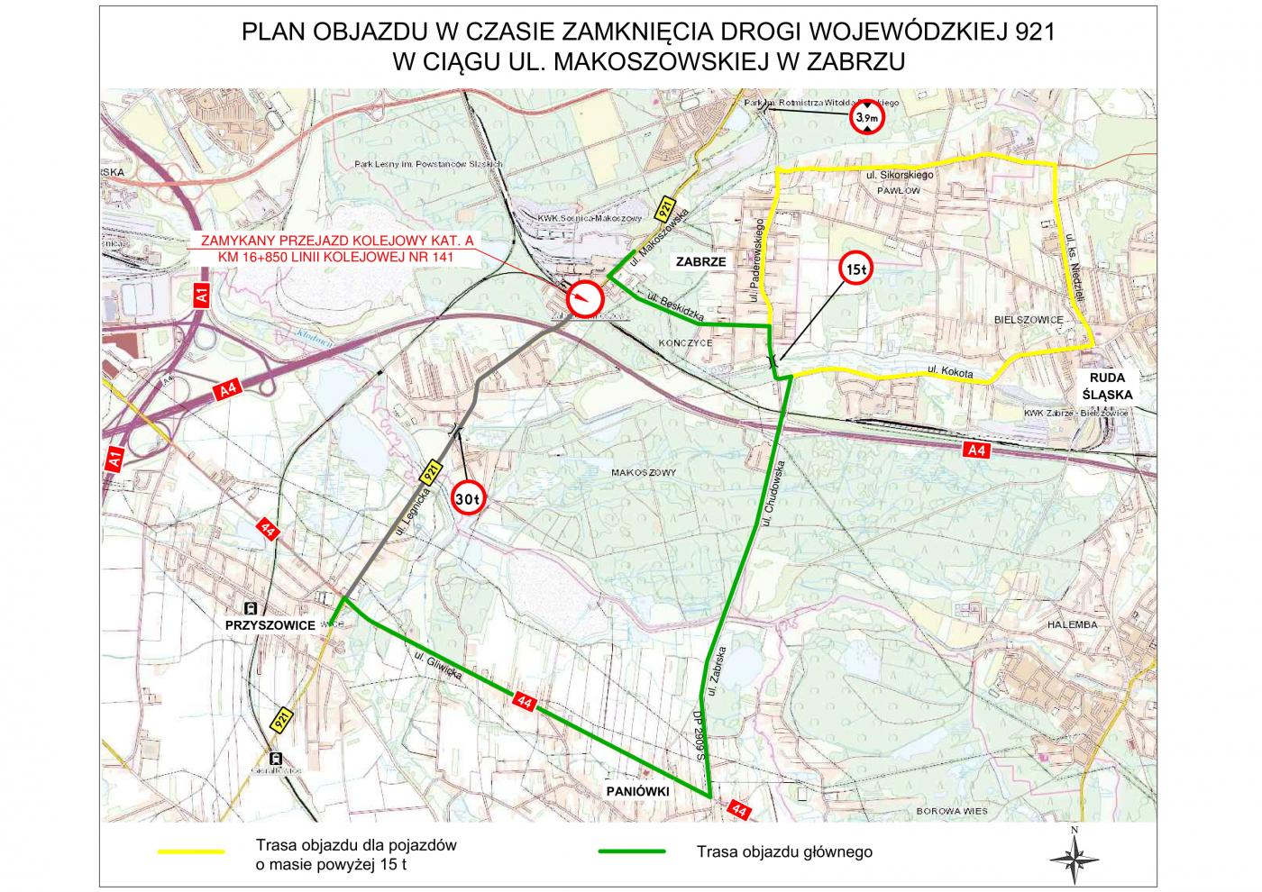 Zabrze: Utrudnienia w ruchu - zamknięcie przejazdu kolejowego na ulicy Makoszowskiej
