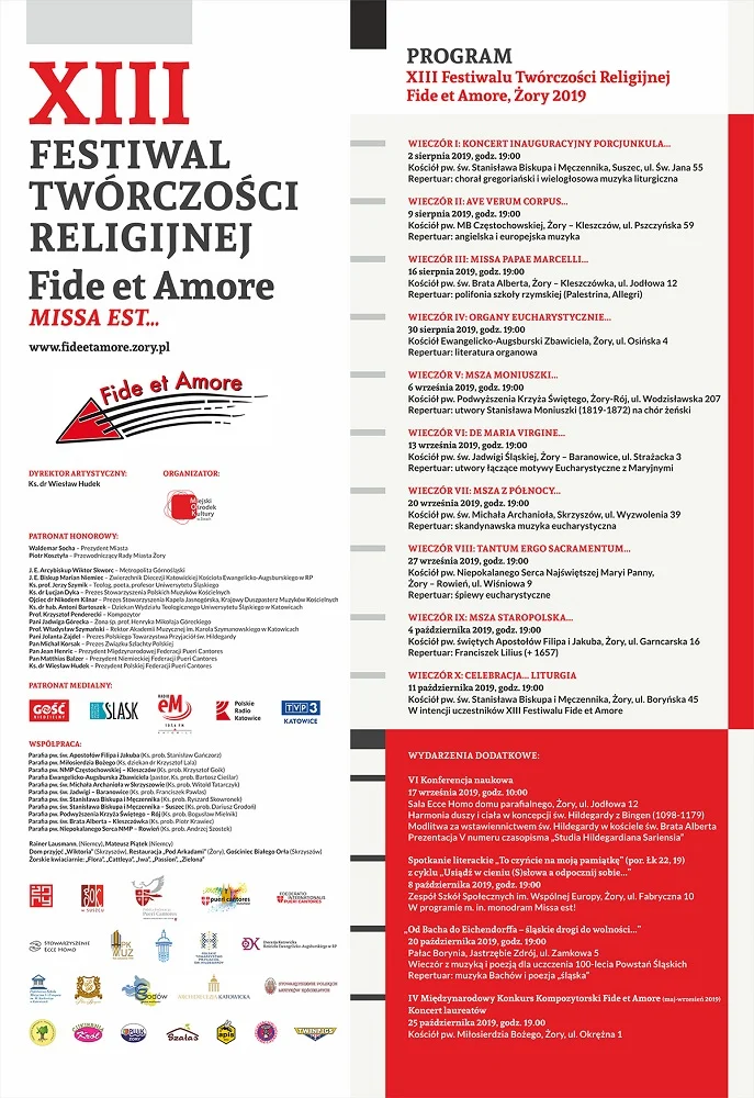 Przed nami nami 13. Fide et Amore. Jakie koncerty w programie?