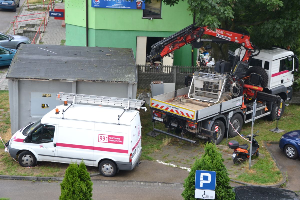 Dym z transformatora na os. Ks. Władysława