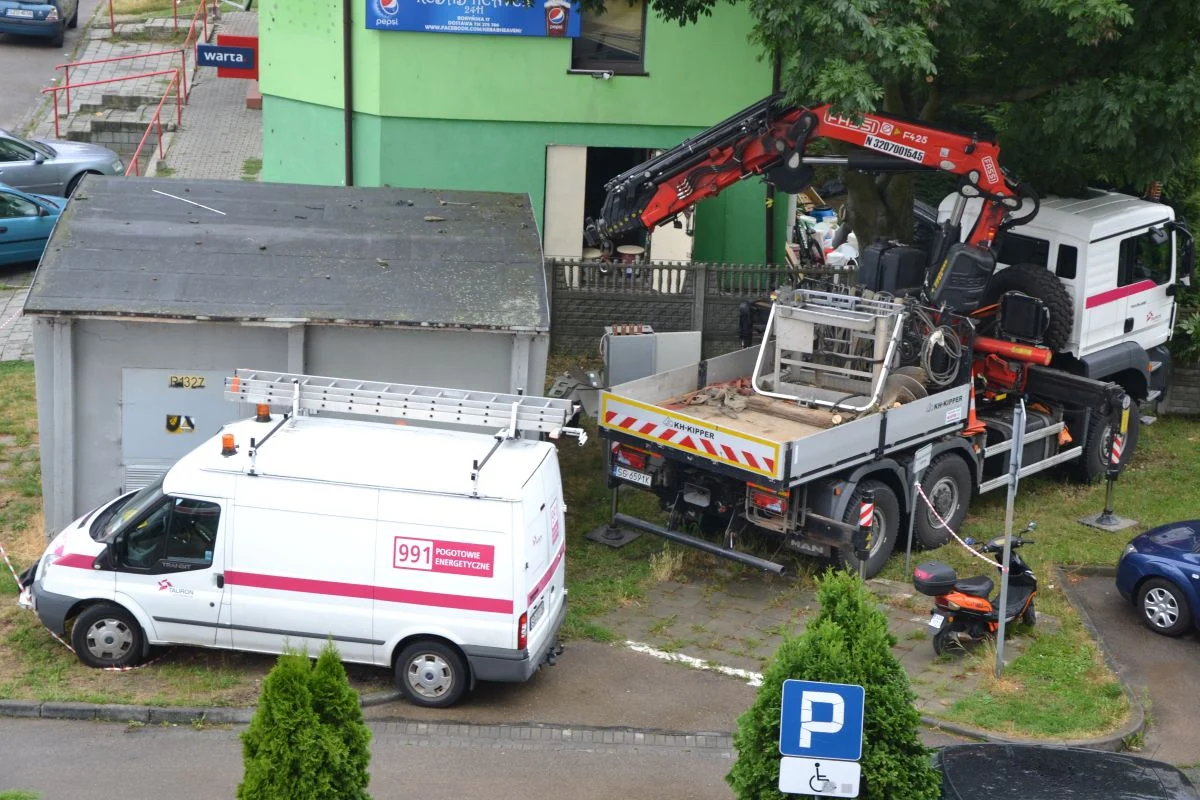 Dym z transformatora na os. Ks. Władysława
