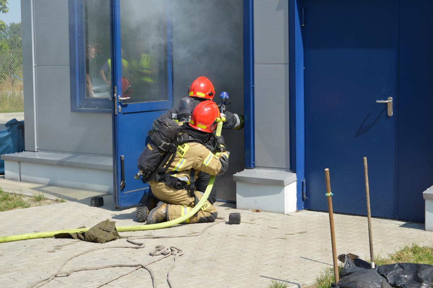Strażacy prowadzili ćwiczenia powiatowe na terenie jednego z zakładów w Rudzie Śląskiej