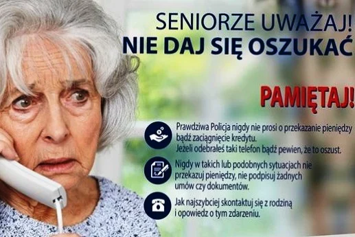 Policjanci ostrzegają przed oszustami. Nie daj się oszukać!