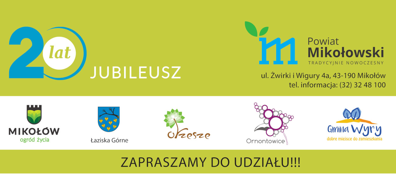 20 lat Powiatu Mikołowskiego. Obchody jubileuszu już 13 września!
