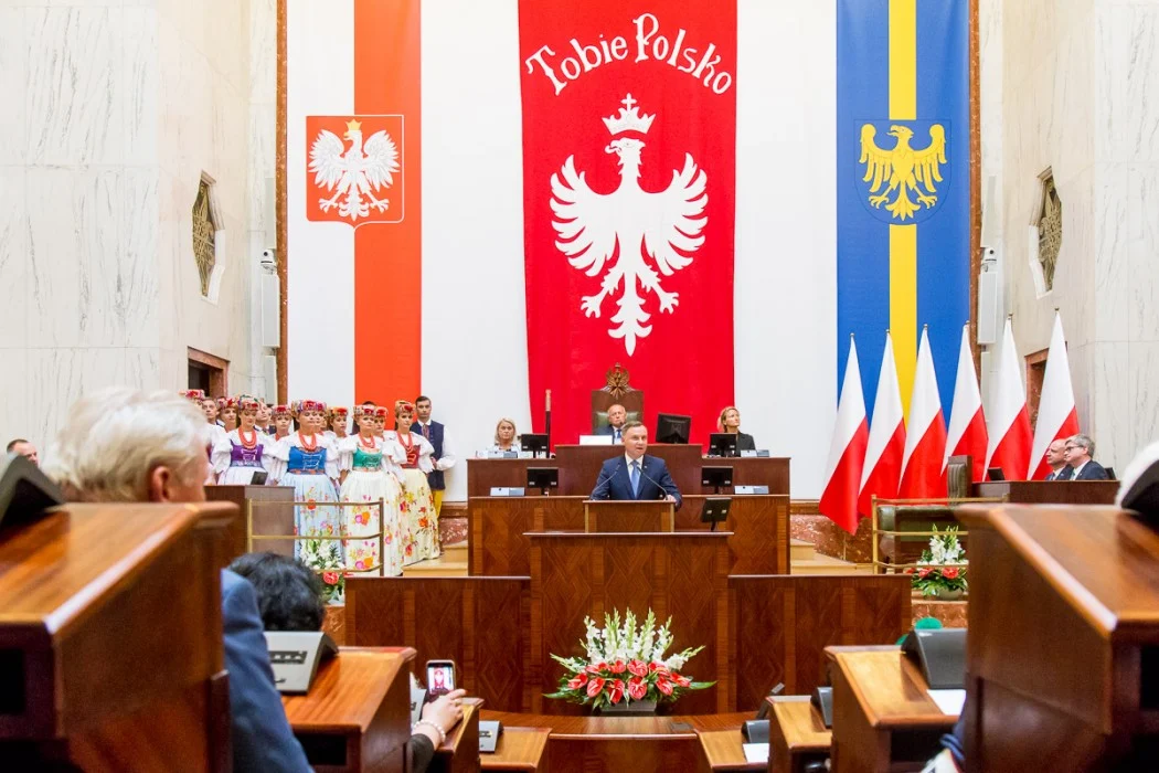 100-lecie powstań śłąskich: prezydent Andrzej Duda wziął udział w uroczystej sesji sejmiku