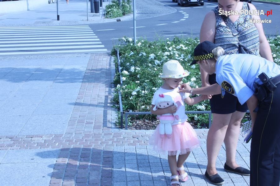 Daj przykład - przechodź na zielonym. Wspólna akcja katowickich policjantów i strażników