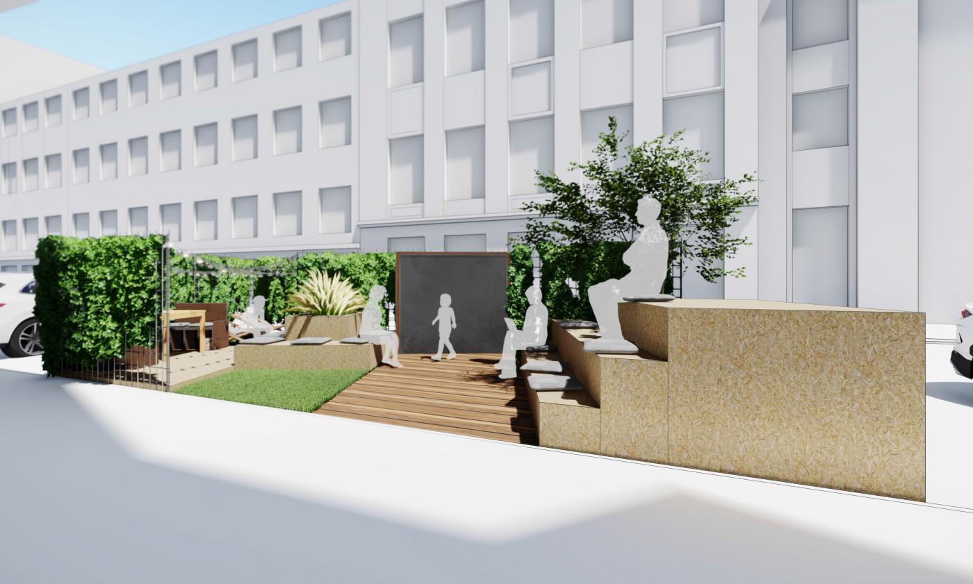 Katowice: Parklet Teatralna