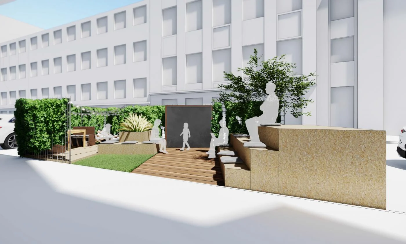 Katowice: Parklet Teatralna