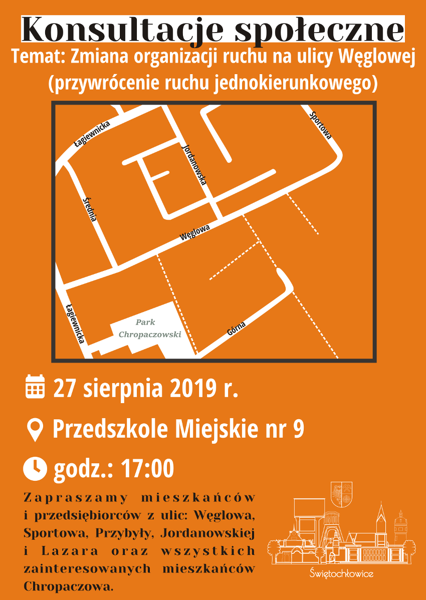 Konsultacje społeczne dot. możliwej zmiany organizacji ruchu na ulicy Węglowej