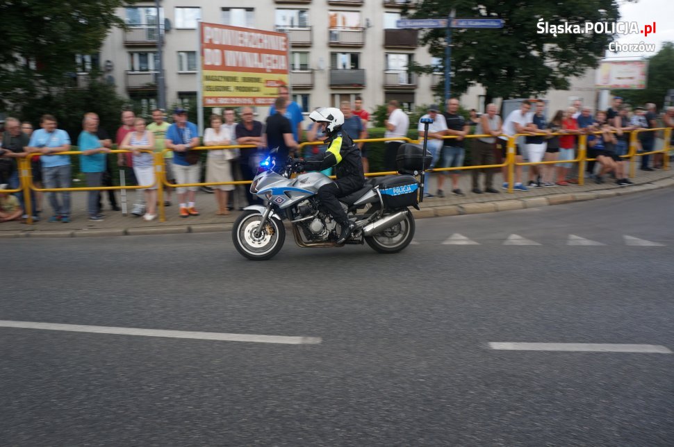 Policjanci z Chorzowa zabezpieczali pierwszy z dwóch etapów Tour de Pologne