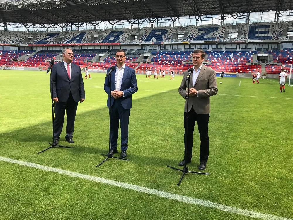 Premier Mateusz Morawiecki w Zabrzu mówił o rozwoju lokalnej infrastruktury sportowej