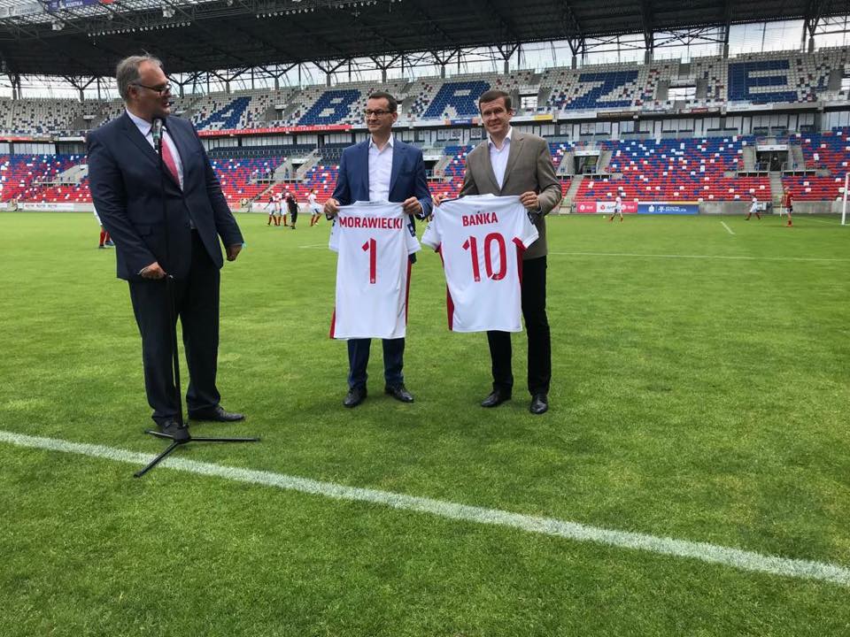 Premier Mateusz Morawiecki w Zabrzu mówił o rozwoju lokalnej infrastruktury sportowej