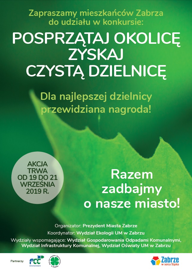 Konkurs "Posprzątaj okolicę zyskaj czystą dzielnicę"