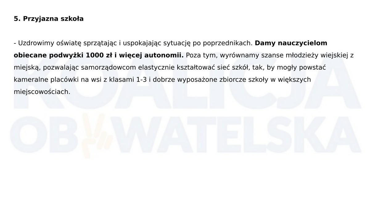 Program wyborczy Koalicji Obywatelskiej 6