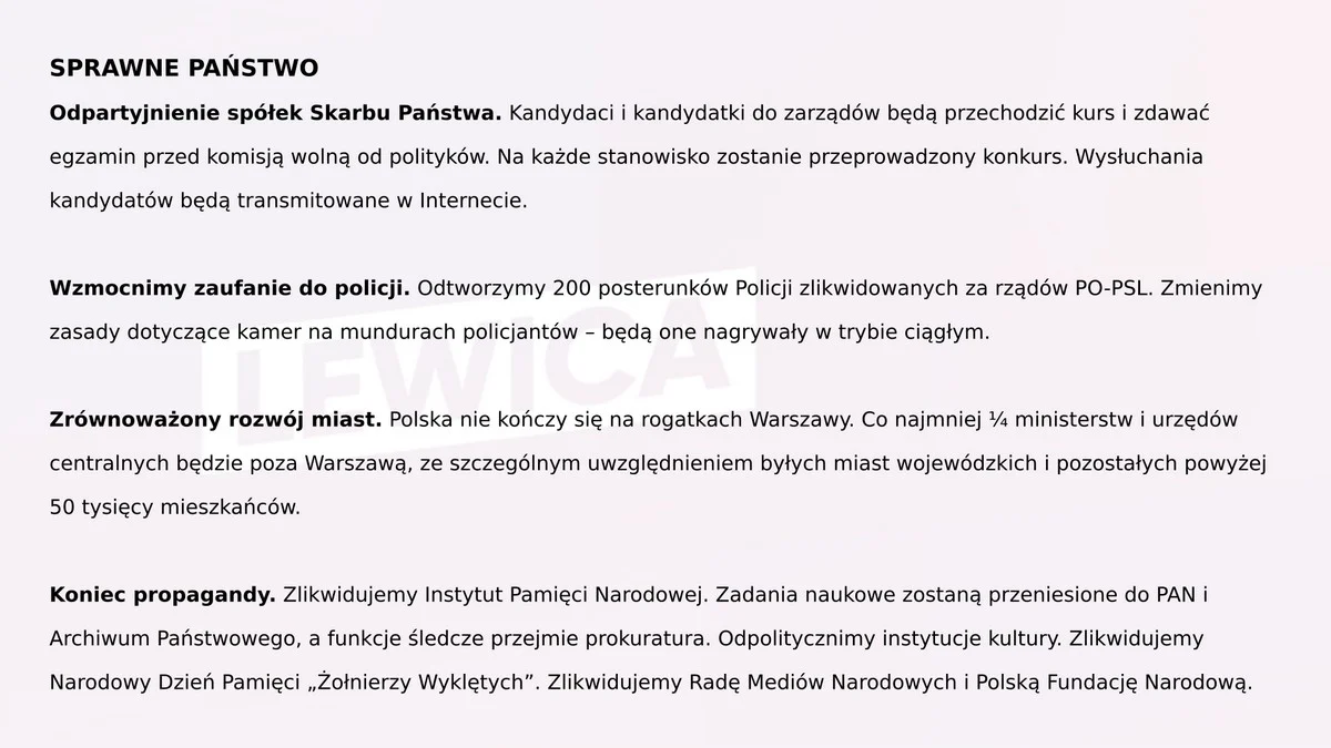Program wyborczy Lewicy 4
