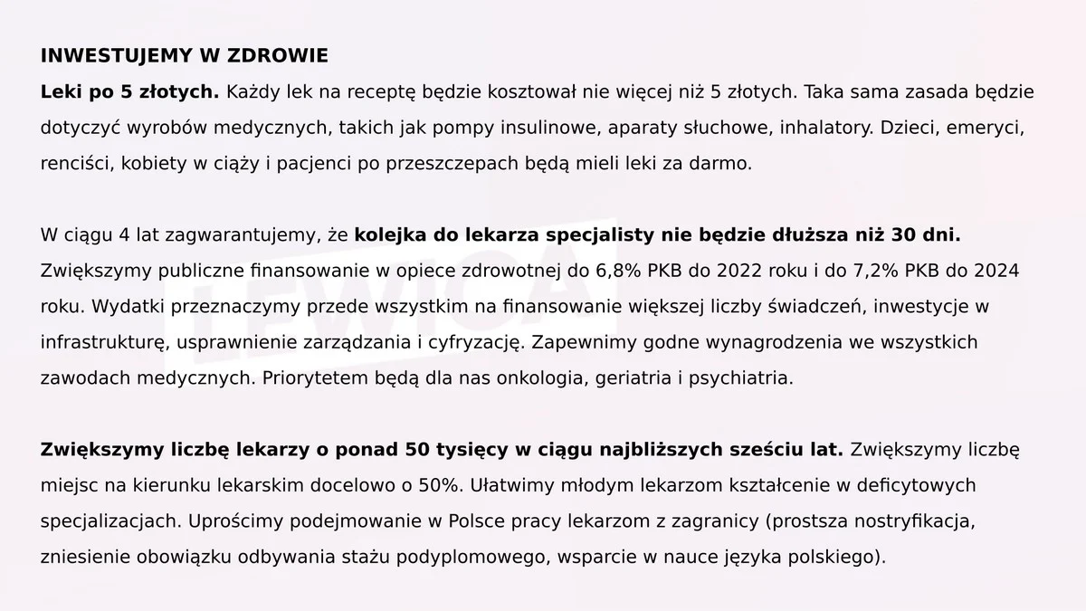 Program wyborczy Lewicy 9