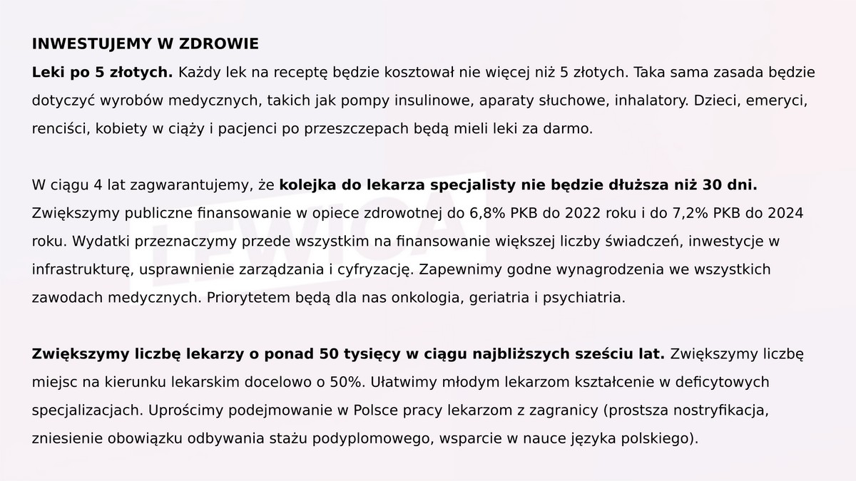 Program wyborczy Lewicy 9