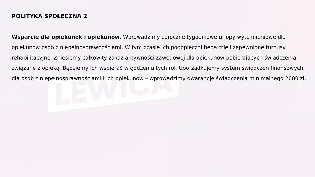 Program wyborczy Lewicy 16