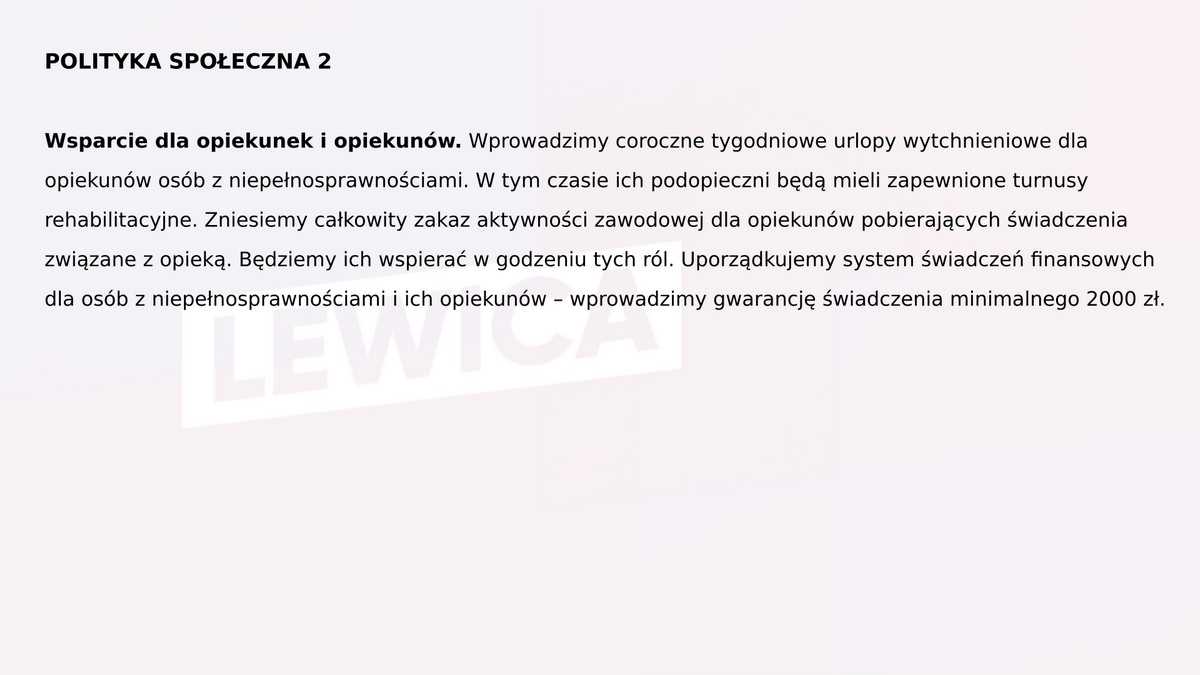 Program wyborczy Lewicy 16