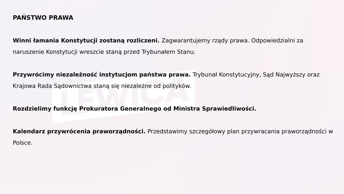 Program wyborczy Lewicy 20