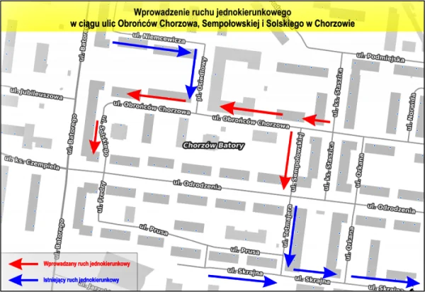 Zmiana organizacji ruchu na Starym Osiedlu w Chorzowie Batorym