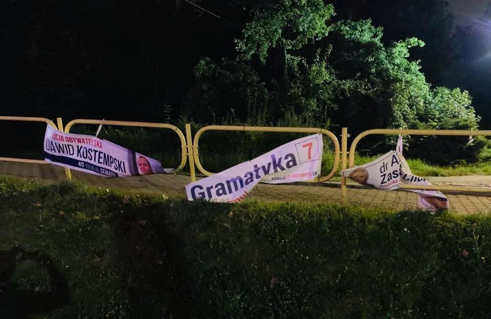 Na finiszu kampanii wyborczej emocje rosną. Zerwanych i zniszczonych plakatów coraz więcej