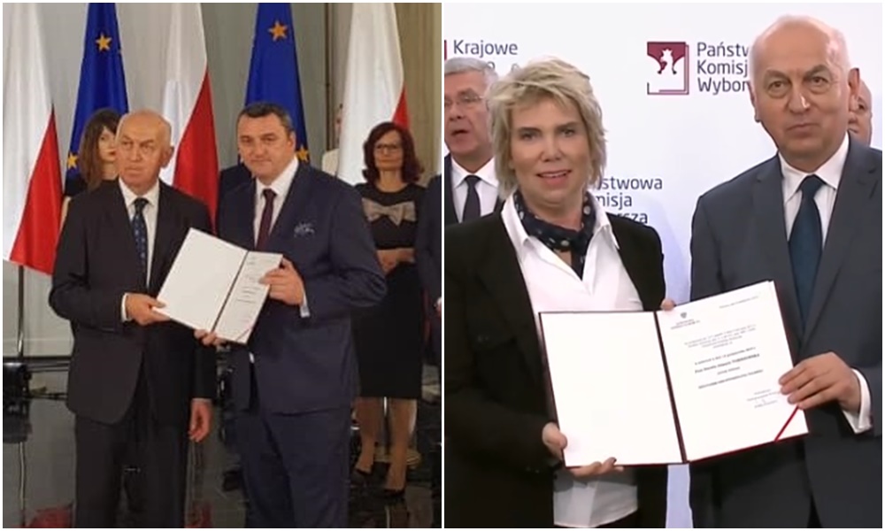 Dorota Tobiszowska i Marek Wesoły odebrali zaświadczenia o wyborze do Senatu i Sejmu